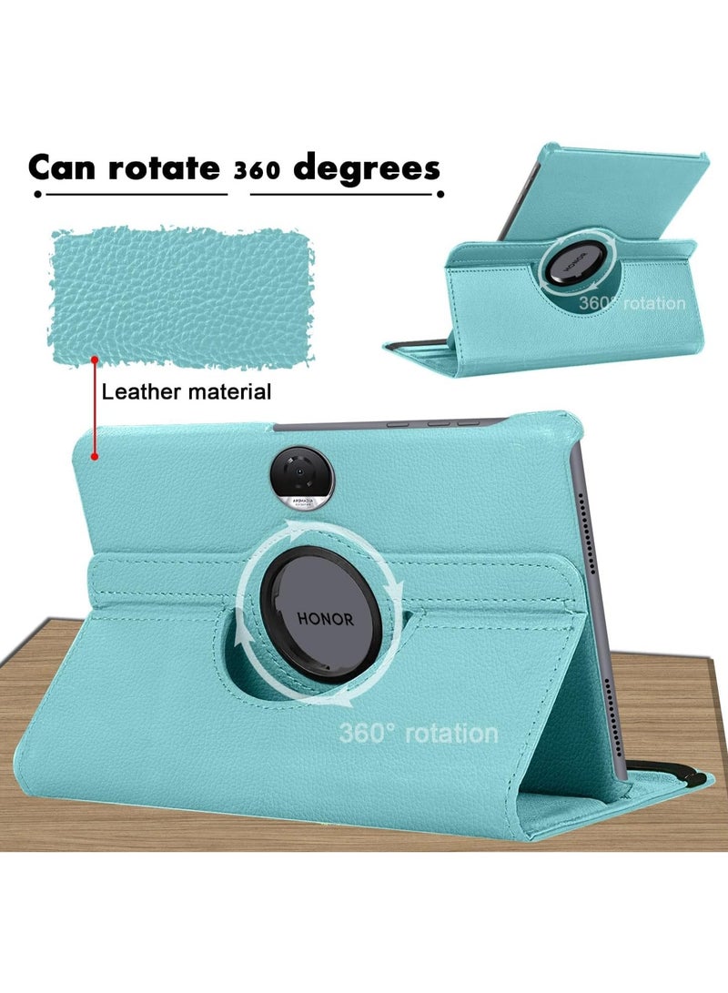 Case Compatible with Honor Pad 9 12.1 Inch Tablet, PU Leather Case 360° Rotatable Multi-Angle Protection Stand Protective Case for Honor Pad 9 (Light Blue) - Image 2